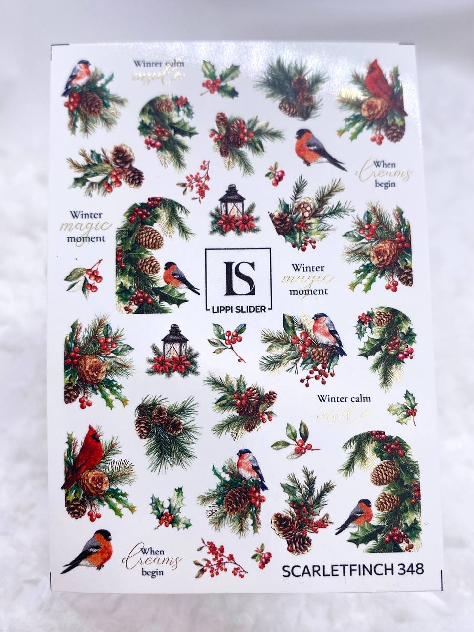 Water Transfer 348 Scarletfinch